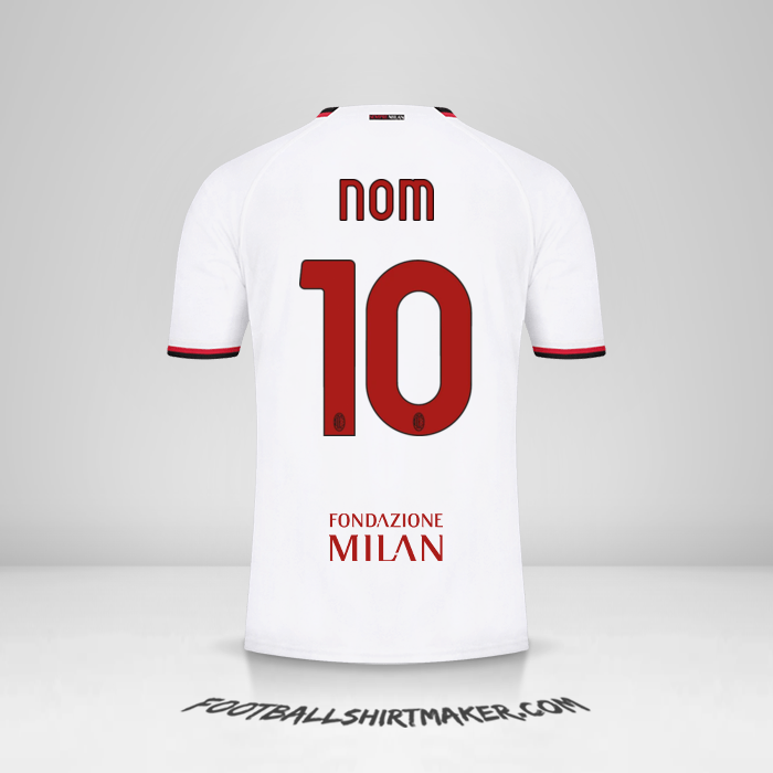 Maillot AC Milan Cup 2022/2023 Extérieur -  nom - 10