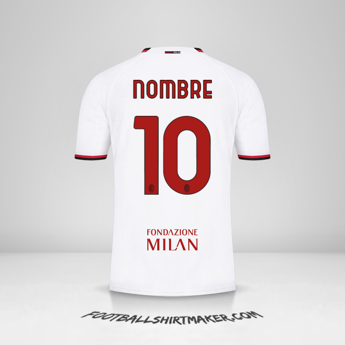 Camiseta AC Milan Cup 2022/2023 Visita -  nombre - 10