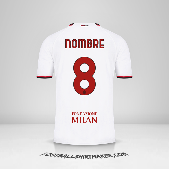 Camiseta AC Milan Cup 2022/2023 Visita -  nombre - 8