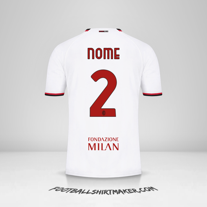 Maglia AC Milan Cup 2022/2023 Seconda -  nome - 2