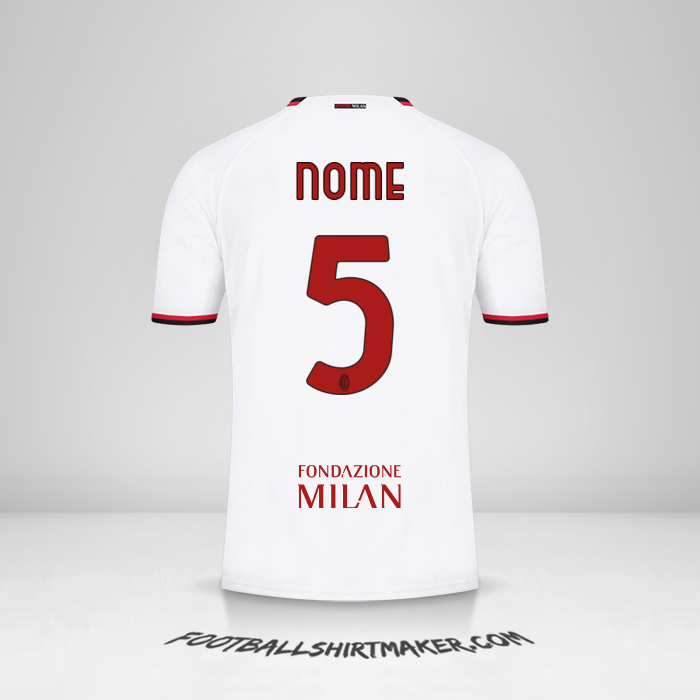 Camisola AC Milan Cup 2022/2023 Alternativa -  nome - 5