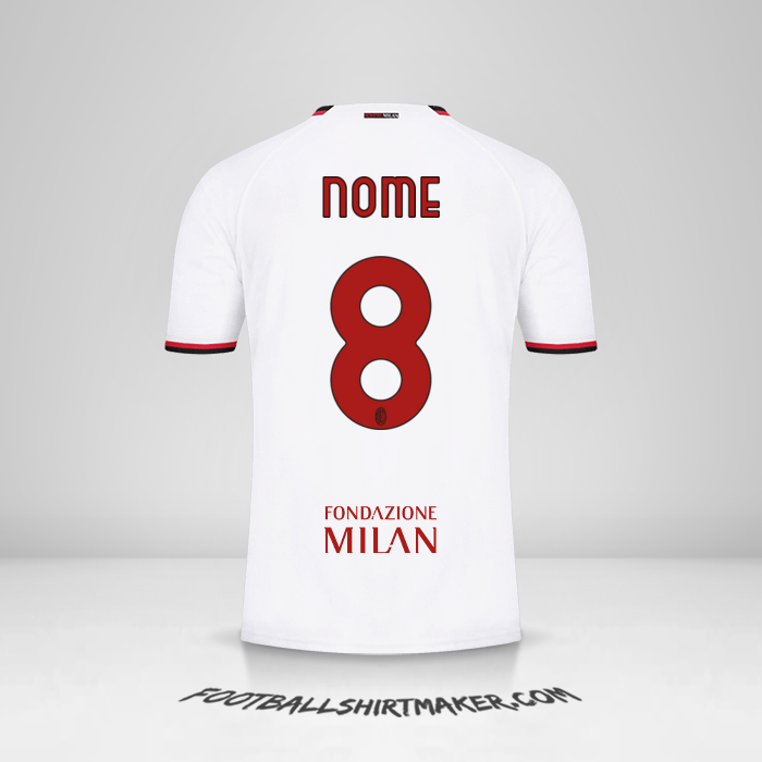 Maglia AC Milan Cup 2022/2023 Seconda -  nome - 8