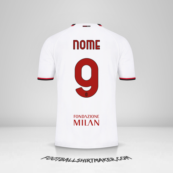 Maglia AC Milan Cup 2022/2023 Seconda -  nome - 9