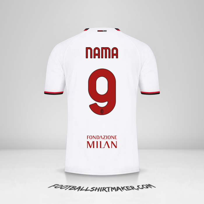 Jersey AC Milan Cup 2022/2023 Alternatif -  nama - 9