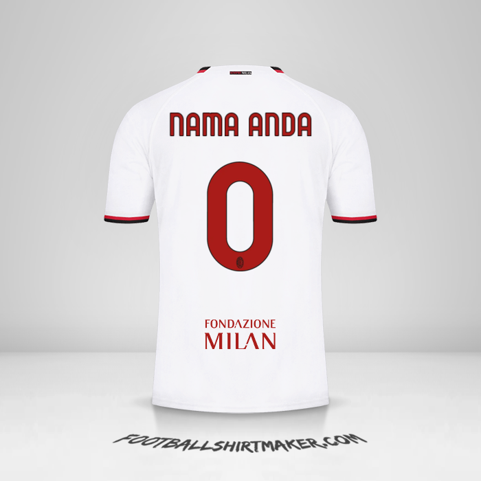 Jersey AC Milan Cup 2022/2023 II -  nama anda - 0