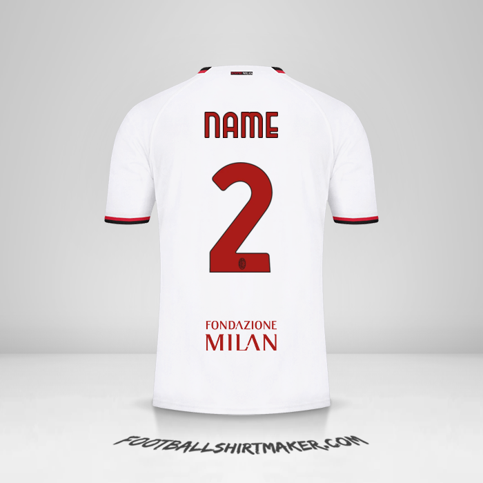 Trikot AC Milan Cup 2022/2023 Auswärts -  name - 2