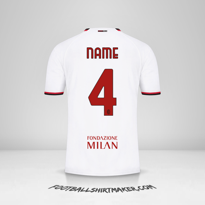 Trikot AC Milan Cup 2022/2023 Auswärts -  name - 4