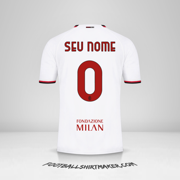 Camisa AC Milan Cup 2022/2023 II -  seu nome - 0
