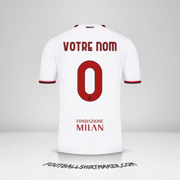 Maillot AC Milan Cup 2022/2023 II -  votre nom - 0