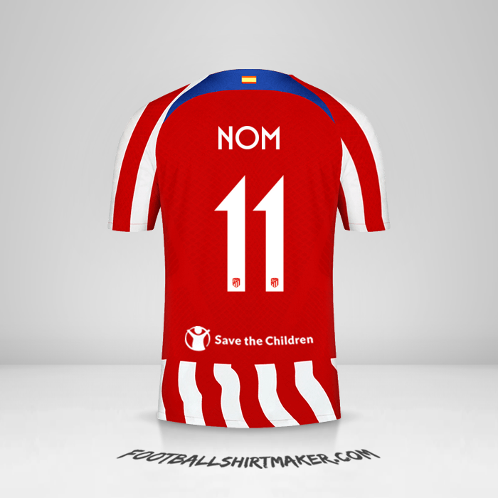 Maillot Atletico Madrid Cup 2022/2023 -  nom - 11