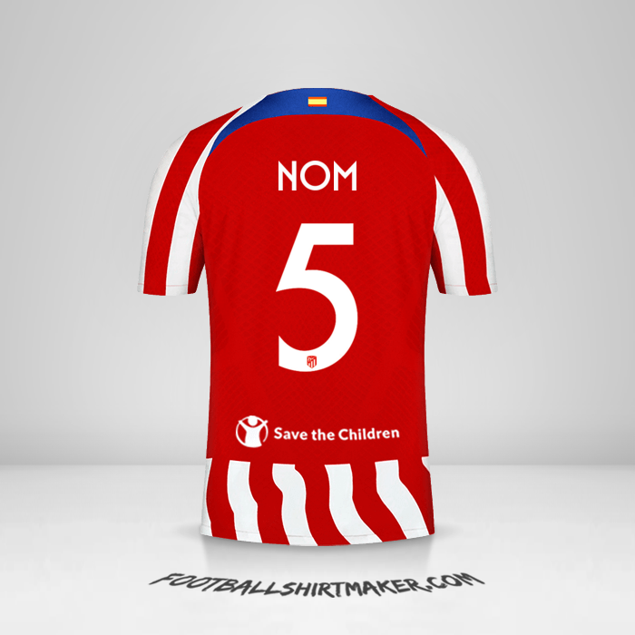 Maillot Atletico Madrid Cup 2022/2023 -  nom - 5