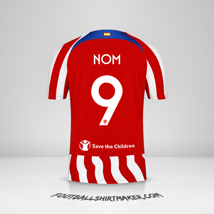 Maillot Atletico Madrid Cup 2022/2023 -  nom - 9