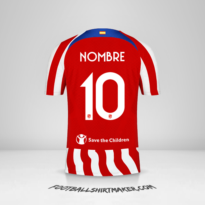 Jersey Atletico Madrid Cup 2022/2023 -  nombre - 10