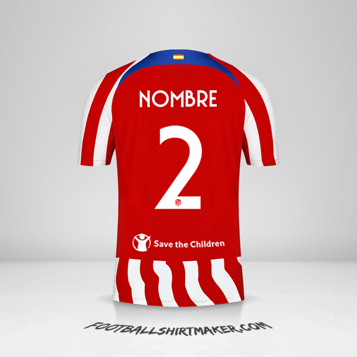 Camiseta Atletico Madrid Cup 2022/2023 -  nombre - 2