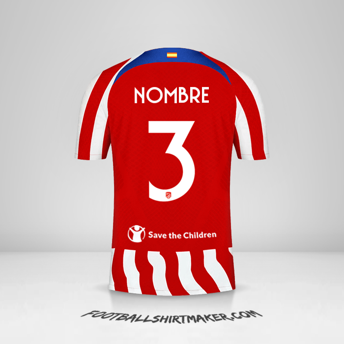 Camiseta Atletico Madrid Cup 2022/2023 -  nombre - 3