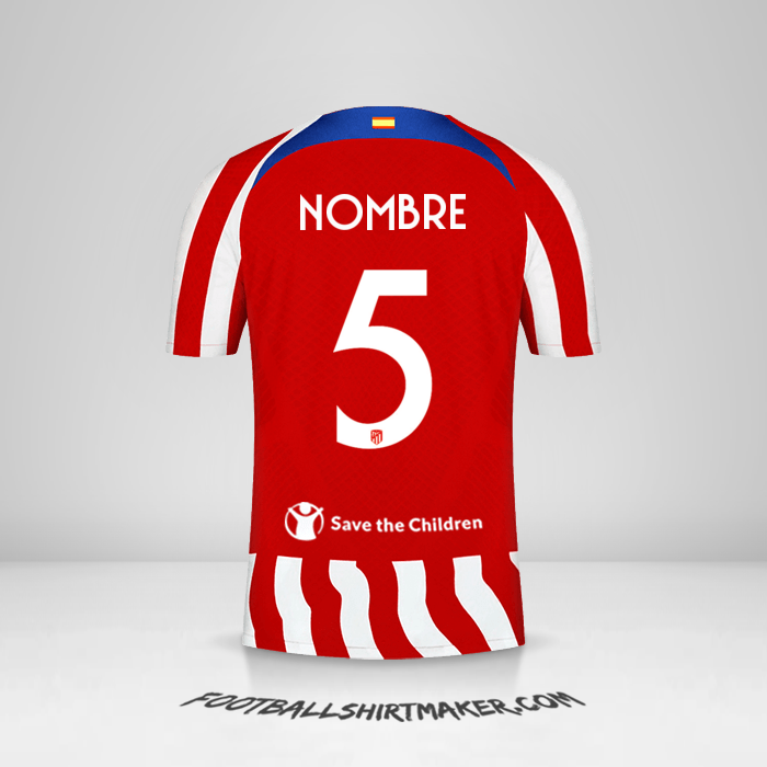 Jersey Atletico Madrid Cup 2022/2023 -  nombre - 5