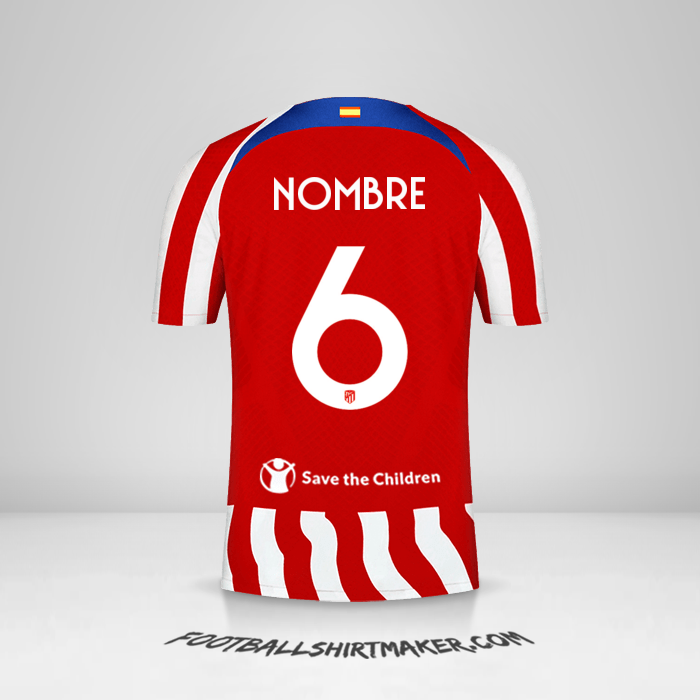 Jersey Atletico Madrid Cup 2022/2023 -  nombre - 6