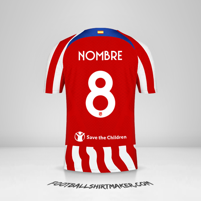 Jersey Atletico Madrid Cup 2022/2023 -  nombre - 8