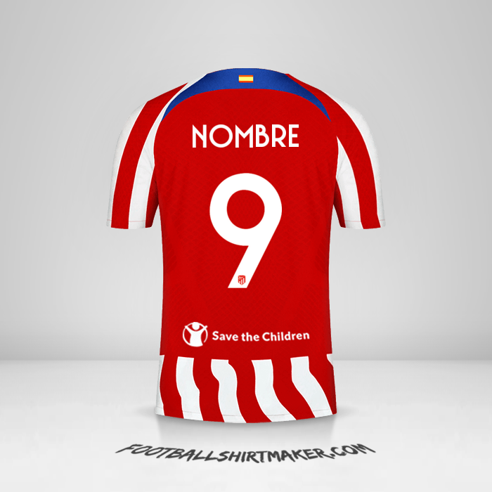 Camiseta Atletico Madrid Cup 2022/2023 -  nombre - 9