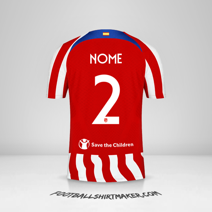 Camisa Atletico Madrid Cup 2022/2023 -  nome - 2