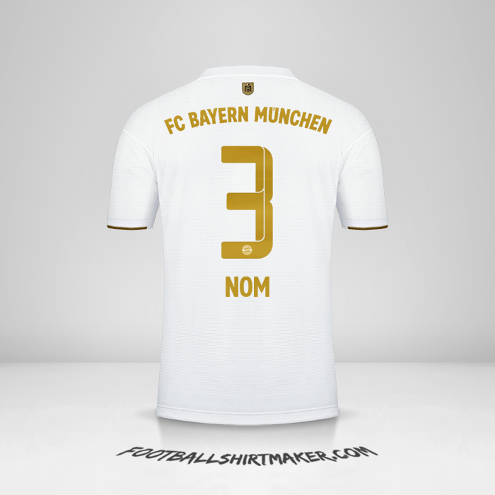 Maillot FC Bayern Munchen 2022/2023 Extérieur -  nom - 3