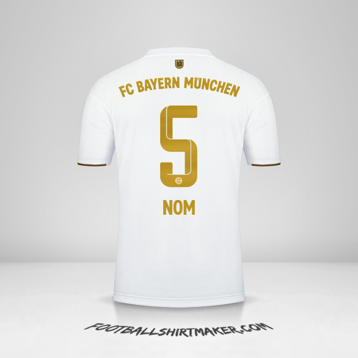 Maillot FC Bayern Munchen 2022/2023 Extérieur -  nom - 5