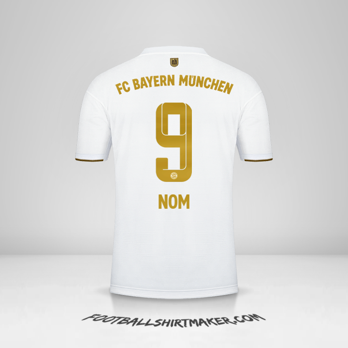 Maillot FC Bayern Munchen 2022/2023 Extérieur -  nom - 9