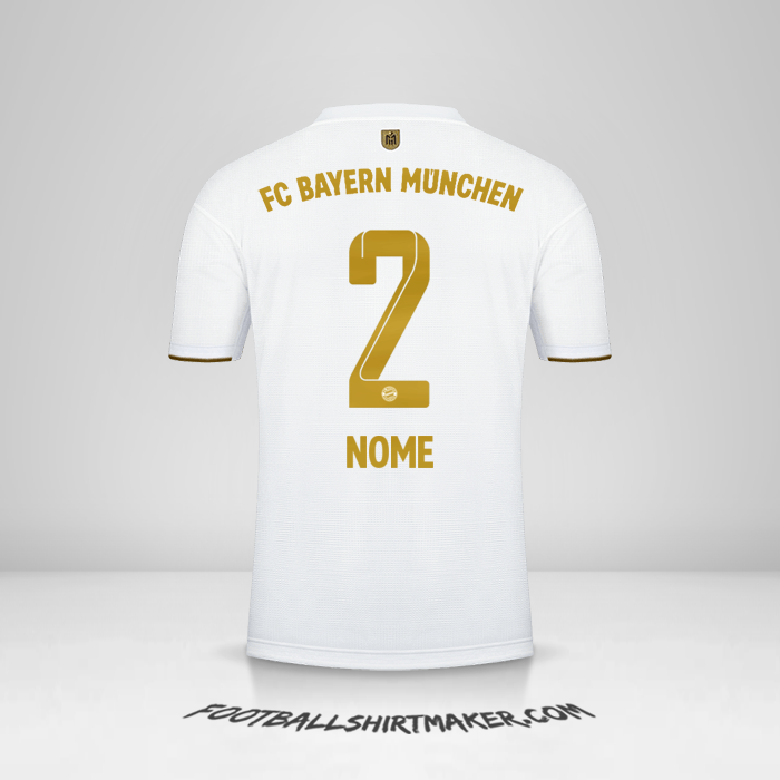 Camisola FC Bayern Munchen 2022/2023 Alternativa -  nome - 2