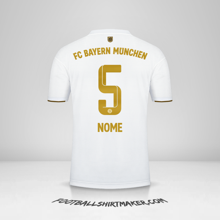Camisola FC Bayern Munchen 2022/2023 Alternativa -  nome - 5