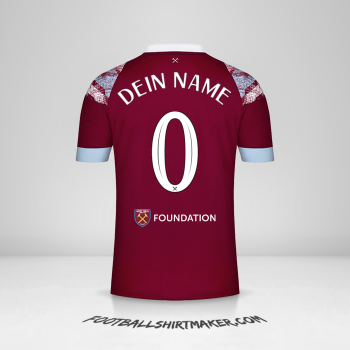 Trikot West Ham United FC Cup 2022/2023 -  dein name - 0