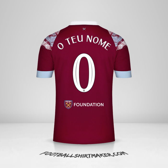 Camisola West Ham United FC Cup 2022/2023 -  o teu nome - 0