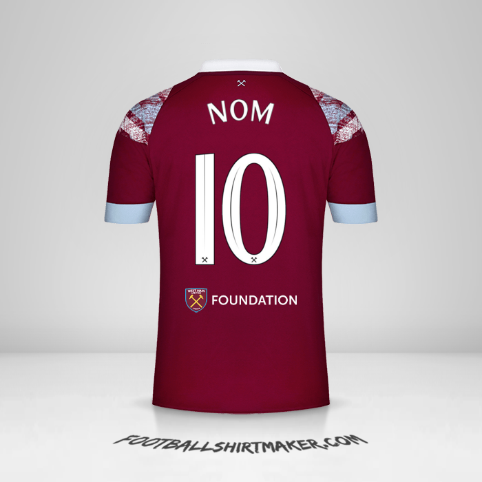 Maillot West Ham United FC Cup 2022/2023 -  nom - 10