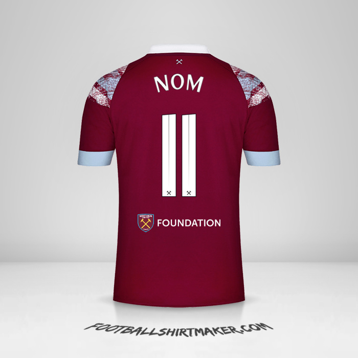 Maillot West Ham United FC Cup 2022/2023 -  nom - 11