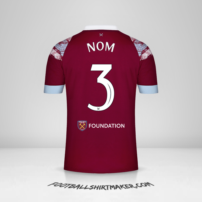 Maillot West Ham United FC Cup 2022/2023 -  nom - 3
