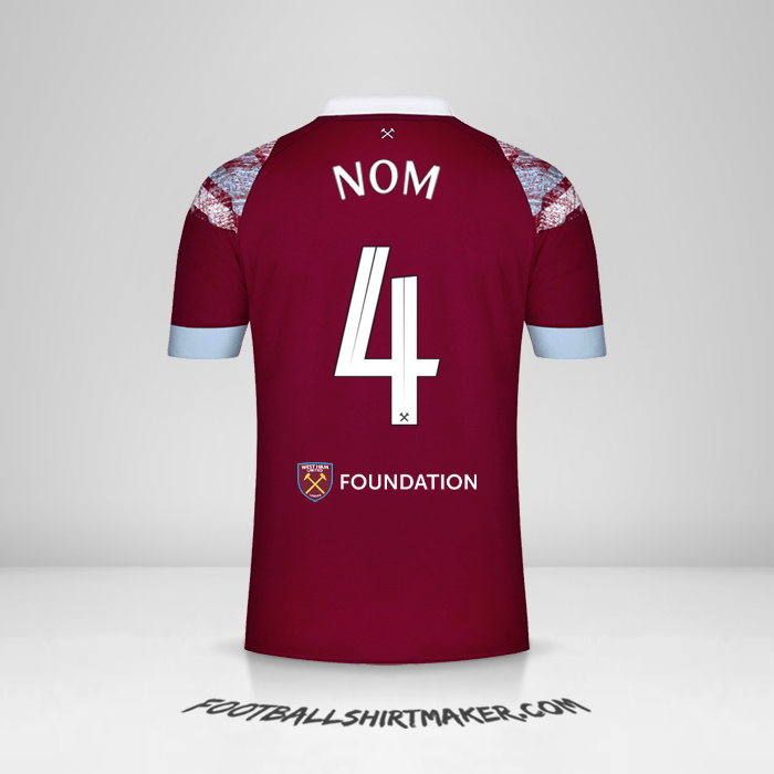 Maillot West Ham United FC Cup 2022/2023 -  nom - 4