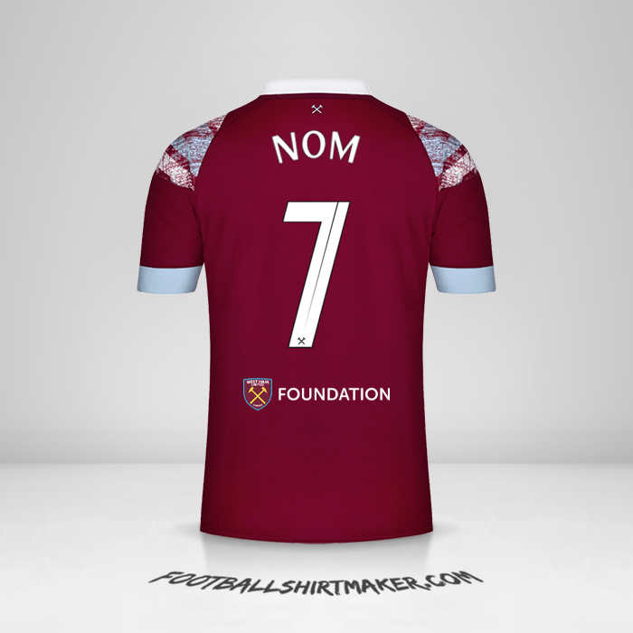 Maillot West Ham United FC Cup 2022/2023 -  nom - 7