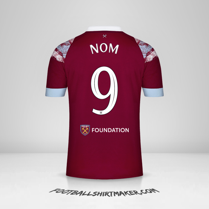 Maillot West Ham United FC Cup 2022/2023 -  nom - 9