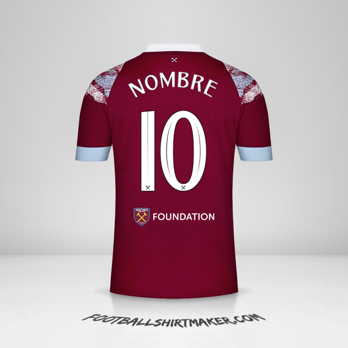 Jersey West Ham United FC Cup 2022/2023 -  nombre - 10