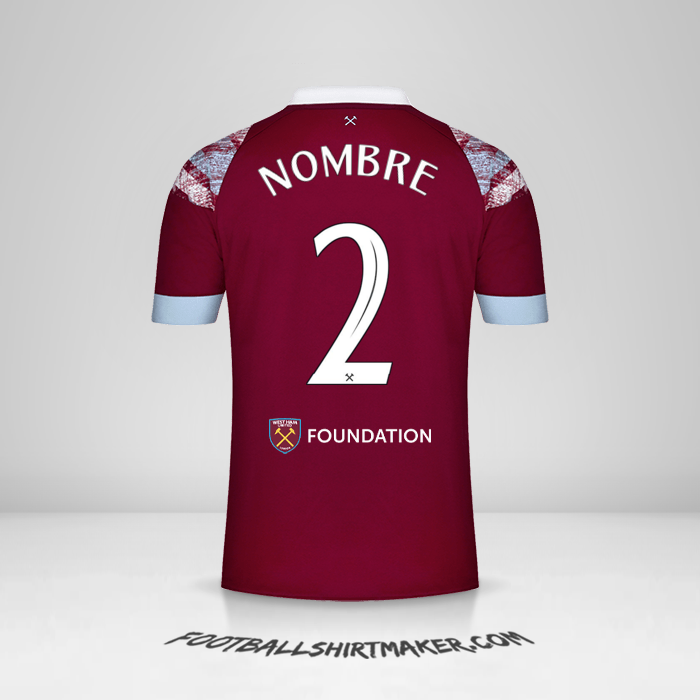 Jersey West Ham United FC Cup 2022/2023 -  nombre - 2