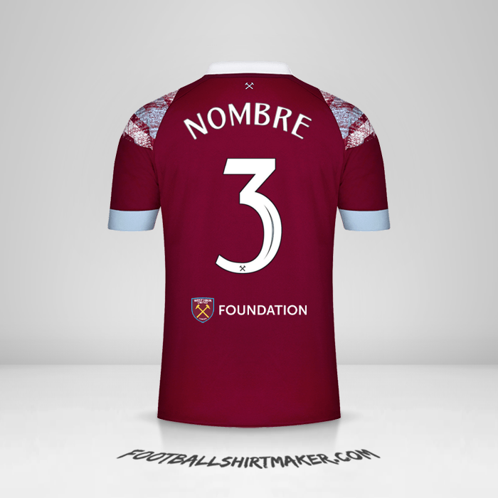 Jersey West Ham United FC Cup 2022/2023 -  nombre - 3