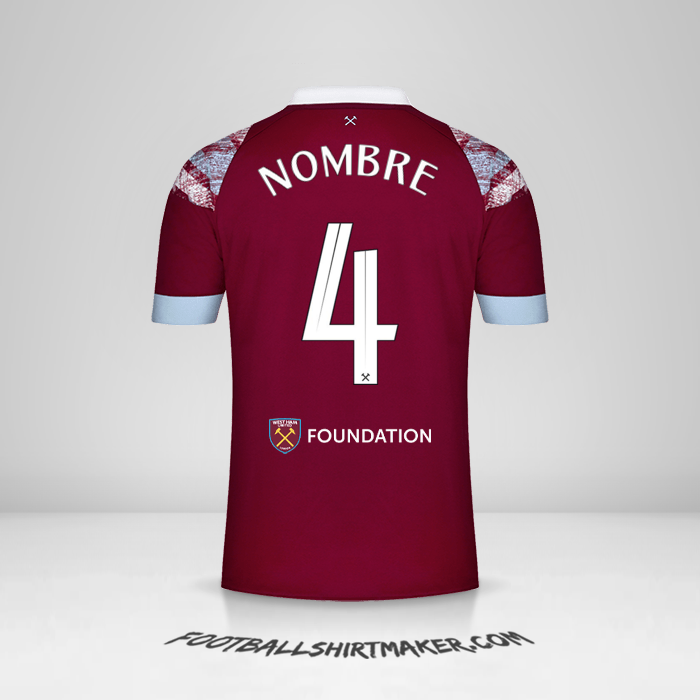 Jersey West Ham United FC Cup 2022/2023 -  nombre - 4