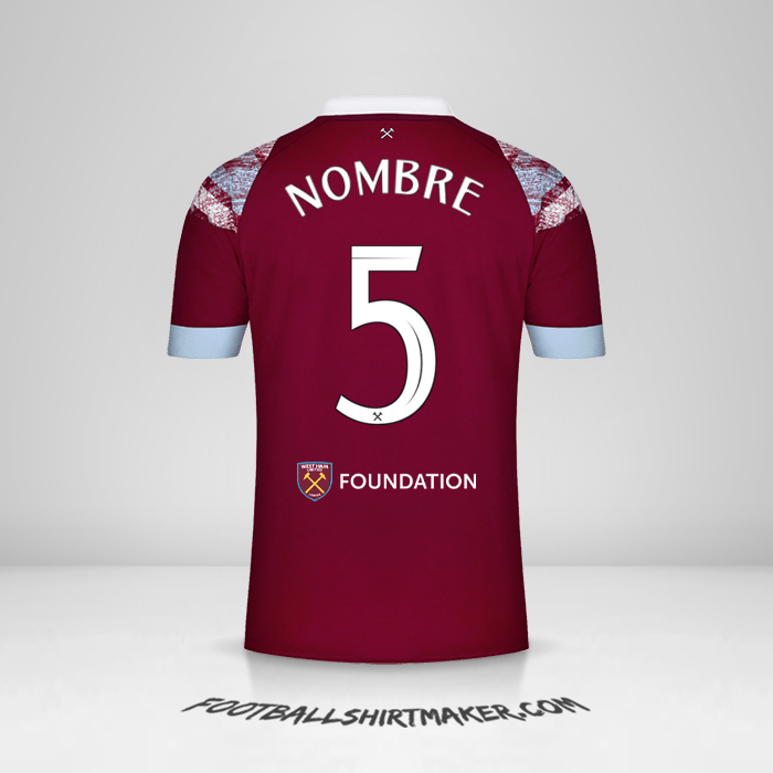 Jersey West Ham United FC Cup 2022/2023 -  nombre - 5