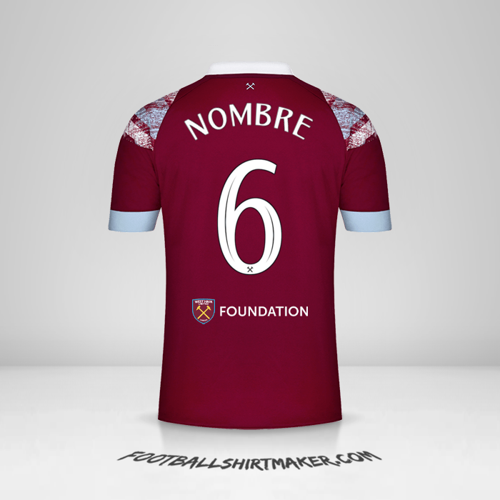 Jersey West Ham United FC Cup 2022/2023 -  nombre - 6