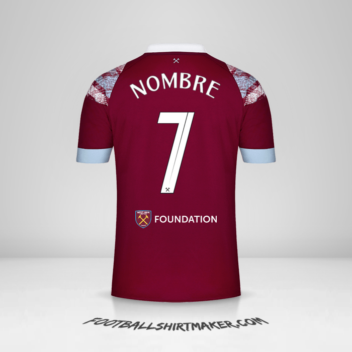 Jersey West Ham United FC Cup 2022/2023 -  nombre - 7