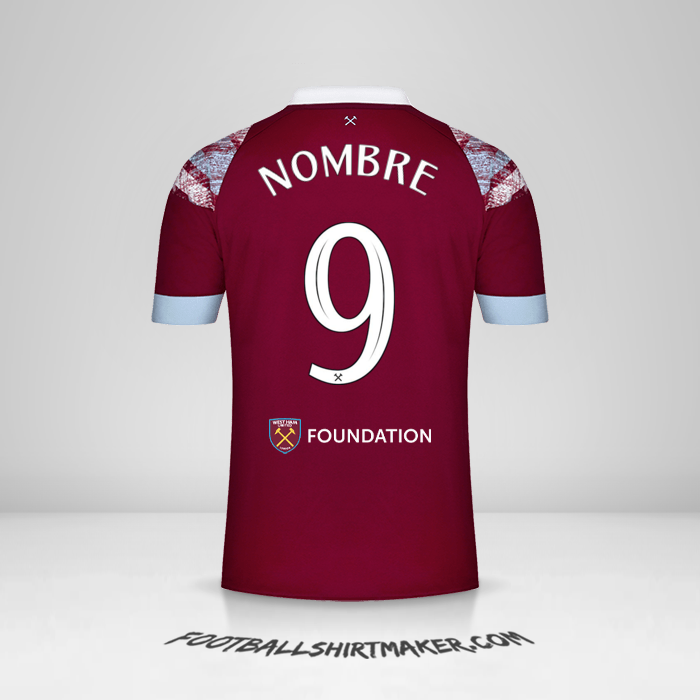 Jersey West Ham United FC Cup 2022/2023 -  nombre - 9