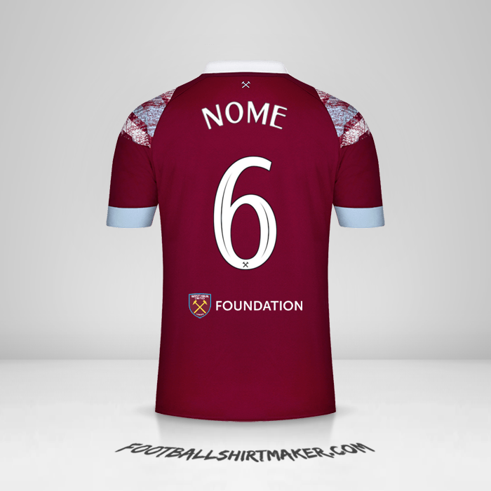 Camisa West Ham United FC Cup 2022/2023 -  nome - 6