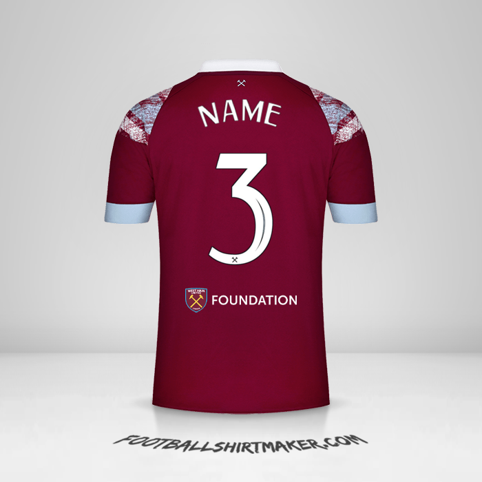 Trikot West Ham United FC Cup 2022/2023 -  name - 3