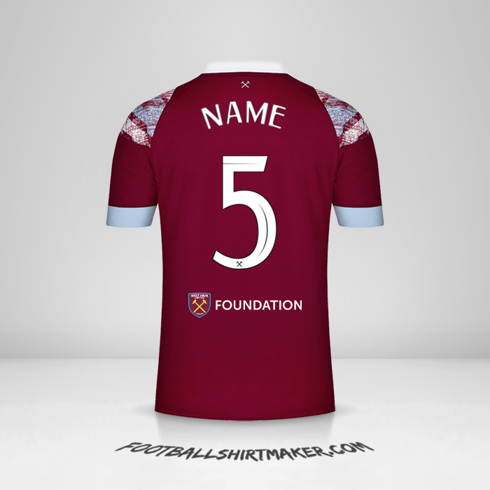 Trikot West Ham United FC Cup 2022/2023 -  name - 5