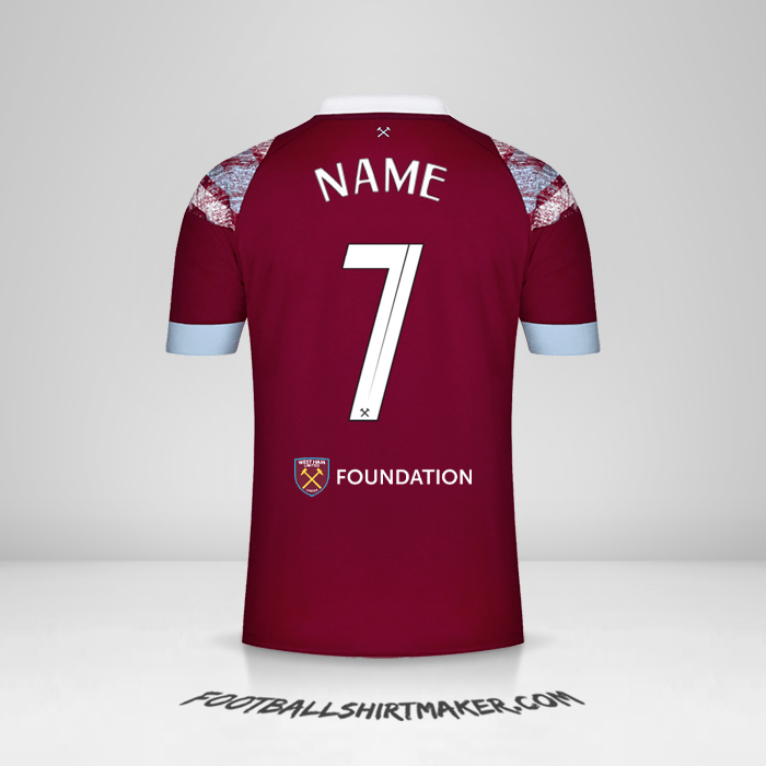 Jersey West Ham United FC Cup 2022/2023 -  name - 7