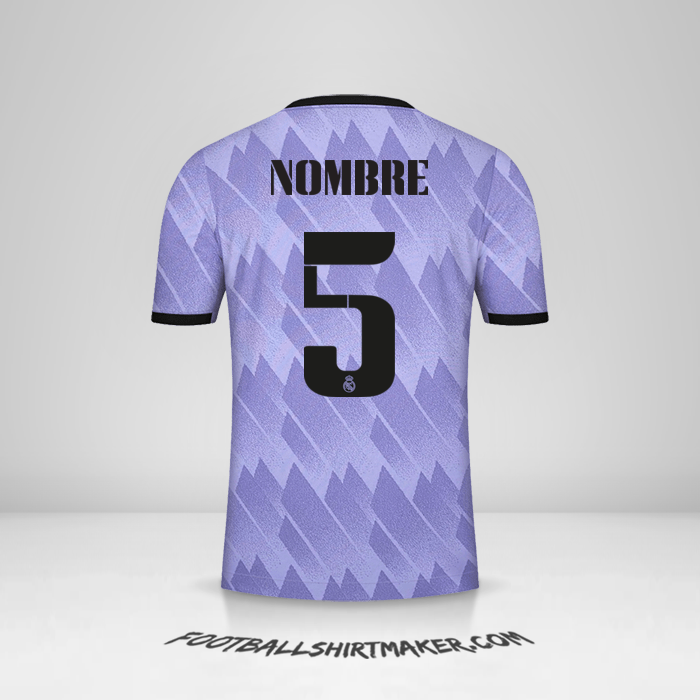 Camiseta Real Madrid CF Cup 2022/2023 Visita -  nombre - 5